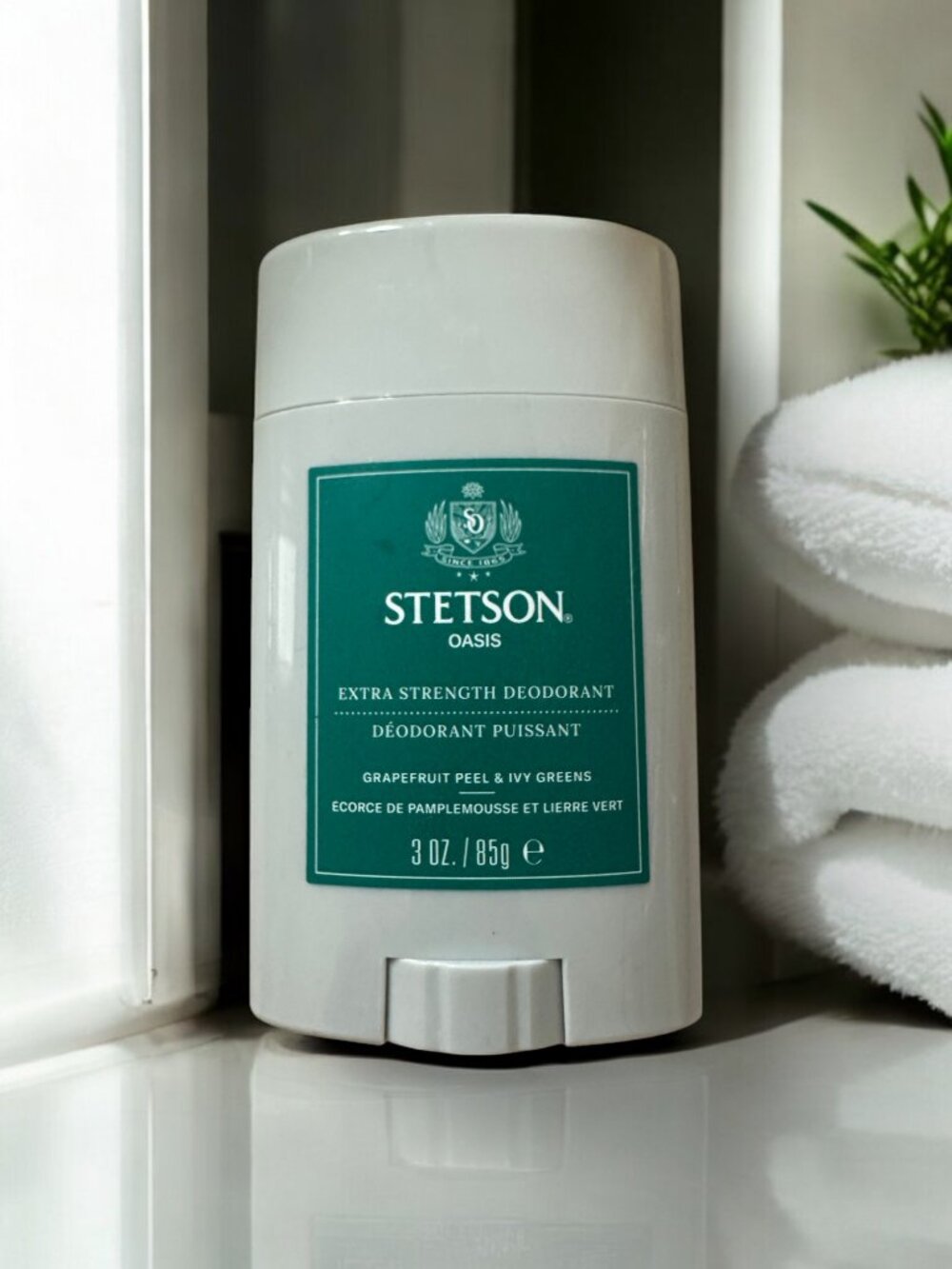 Stetson Oasis Extra Strength Deodorant Stick Grapefruit Peel Ivy Greens
